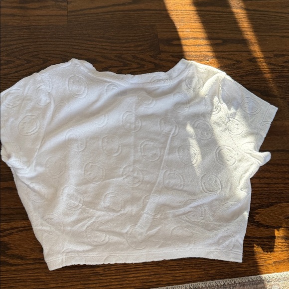 Aerie Offline Set of 2 Gray and White Cropped Tops - Picture 7 of 7